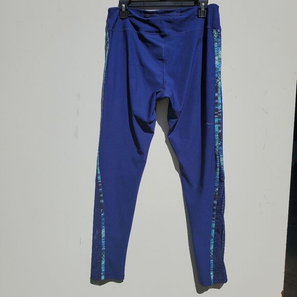 XL GOTTEX BLUE TROPICAL MESH LEGGINGS YOGA PANTS EXTRA LARGE - Picture 10 of 13